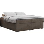 Łóżko kontynentalne bez wezgłowia BESS 200x200 - H3 - brązowy, welwet