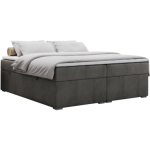 Łóżko kontynentalne bez wezgłowia BESS 200x200 - H3 - ciemnoszary, welwet