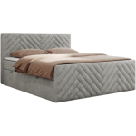 Łóżko kontynentalne PARIS DUO 140x200 - H3 - jasnoszary, struktura