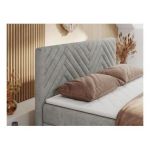 Łóżko kontynentalne PARIS DUO 180x200 - H4 - jasnoszary, struktura