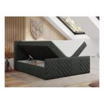 Łóżko kontynentalne PARIS DUO 140x200 - H3 - ciemnoszary, struktura