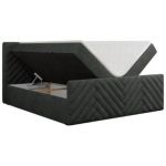 Łóżko kontynentalne PARIS DUO 140x200 - H3 - ciemnoszary, struktura