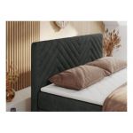 Łóżko kontynentalne PARIS DUO 160x200 - H3 - ciemnoszary, struktura