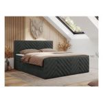 Łóżko kontynentalne PARIS DUO 160x200 - H4 - ciemnoszary, struktura