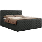 Łóżko kontynentalne PARIS DUO 200x200 - H4 - ciemnoszary, struktura