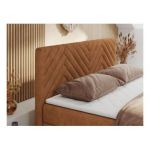 Łóżko kontynentalne PARIS DUO 160x200 - H3 - pomarańczowy, struktura