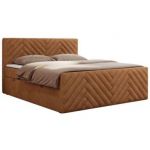 Łóżko kontynentalne PARIS DUO 120x200 - H4 - pomarańczowy, struktura