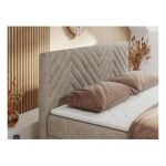 Łóżko kontynentalne PARIS DUO 120x200 - H3 - beżowy, struktura
