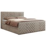 Łóżko kontynentalne PARIS DUO 120x200 - H4 - beżowy, struktura