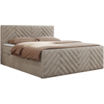 Łóżko kontynentalne PARIS DUO 160x200 - H4 - beżowy, struktura