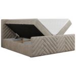 Łóżko kontynentalne PARIS DUO 180x200 - H4 - beżowy, struktura