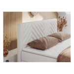 Łóżko kontynentalne PARIS DUO 120x200 - H4 - biały, ekoskóra