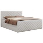 Łóżko kontynentalne PARIS DUO 180x200 - H4 - biały, ekoskóra