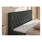 Łóżko kontynentalne MIREN DUO 180x200 - H3 - ciemnoszary, struktura