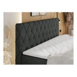 Łóżko kontynentalne MIREN KING DUO 160x200 - H3 - ciemnoszary, struktura