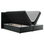 Łóżko kontynentalne LEILA 120x200 - H3 - ciemnoszary, struktura