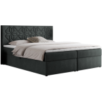 Łóżko kontynentalne LEILA 160x200 - H3 - ciemnoszary, struktura