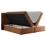 Łóżko kontynentalne LEILA 180x200 - H3 - pomarańczowy, struktura