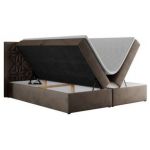 Łóżko kontynentalne LEILA 120x200 - H3 - brązowy, welwet