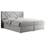 Łóżko kontynentalne NEOMI 120x200 - H3 - jasnoszary, struktura