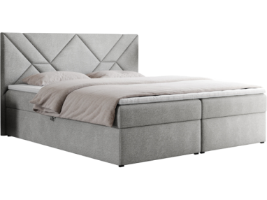 Łóżko kontynentalne NEOMI 180x200 - H3 - jasnoszary, struktura