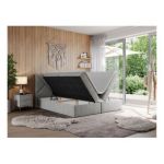 Łóżko kontynentalne NEOMI 200x200 - H3 - jasnoszary, struktura