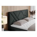 Łóżko kontynentalne NEOMI 120x200 - H3 - ciemnoszary, struktura