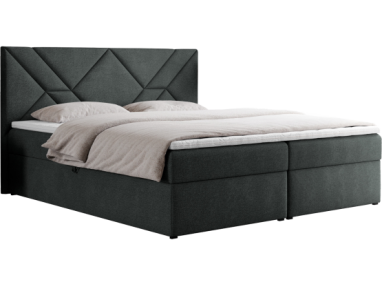 Łóżko kontynentalne NEOMI 160x200 - H3 - ciemnoszary, struktura