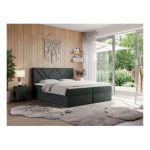 Łóżko kontynentalne NEOMI 200x200 - H3 - ciemnoszary, struktura