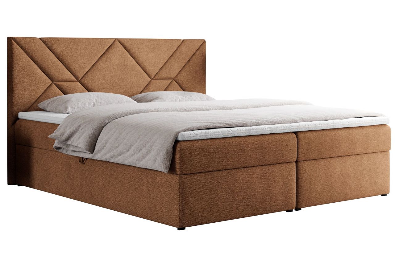 Łóżko kontynentalne NEOMI 120x200 - H3 - pomarańczowy, struktura