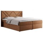 Łóżko kontynentalne NEOMI 140x200 - H3 - pomarańczowy, struktura