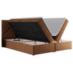 Łóżko kontynentalne NEOMI 180x200 - H3 - pomarańczowy, struktura