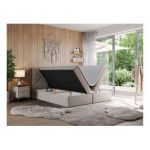 Łóżko kontynentalne NEOMI 180x200 - H3 - beżowy, struktura