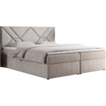 Łóżko kontynentalne NEOMI 200x200 - H3 - beżowy, struktura