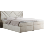 Łóżko kontynentalne NEOMI 140x200 - H3 - beżowy, welwet