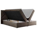 Łóżko kontynentalne NEOMI 160x200 - H3 - brązowy, welwet