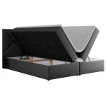 Łóżko kontynentalne NEOMI 120x200 - H3 - szary, ekoskóra