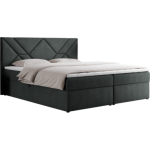 Łóżko kontynentalne NEOMI 140x200 - H4 - ciemnoszary, struktura