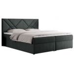 Łóżko kontynentalne NEOMI 140x200 - H4 - ciemnoszary, struktura