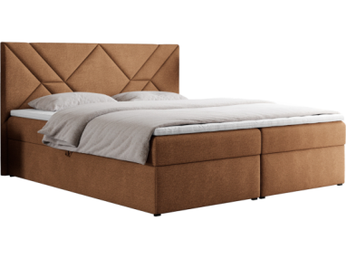 Łóżko kontynentalne NEOMI 180x200 - H4 - pomarańczowy, struktura