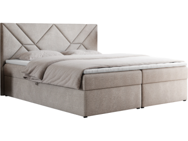 Łóżko kontynentalne NEOMI 120x200 - H4 - beżowy, struktura