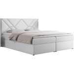 Łóżko kontynentalne NEOMI 120x200 - H4 - biały, ekoskóra