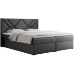 Łóżko kontynentalne NEOMI 120x200 - H4 - szary, ekoskóra