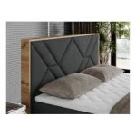 Łóżko kontynentalne GUNAR 140x200 - H3 - ciemnoszary, struktura