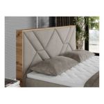 Łóżko kontynentalne GUNAR 140x200 - H3 - beżowy, struktura