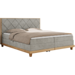 Łóżko kontynentalne CAICOS 160x200 - H3 - jasnoszary, struktura