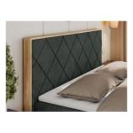 Łóżko kontynentalne CAICOS 160x200 - H3 - ciemnoszary, struktura