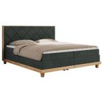 Łóżko kontynentalne CAICOS 160x200 - H3 - ciemnoszary, struktura