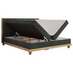 Łóżko kontynentalne CAICOS 160x200 - H4 - ciemnoszary, struktura