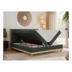 Łóżko kontynentalne CAICOS 180x200 - H4 - ciemnoszary, struktura